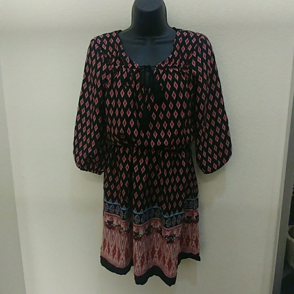 Lily Rose Printed Boho Dress-XS - Picture 4 of 8